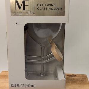 Expressions Clear Bath Wine Glass Holder ,Glass Is Plastic